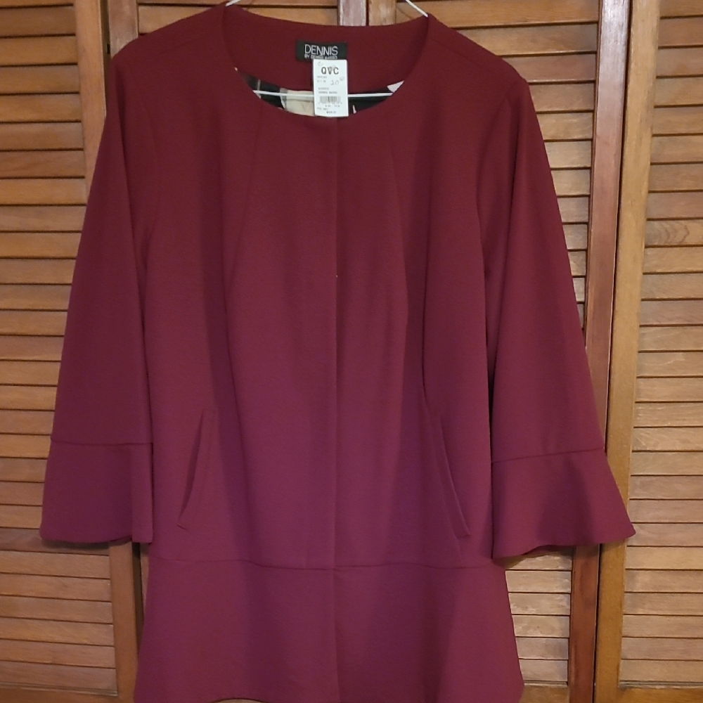 Dennis Basso Burgundy Jacket